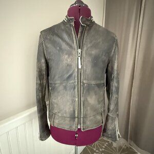 Men’s GAP Leather Motorcycle Jacket – Size Small